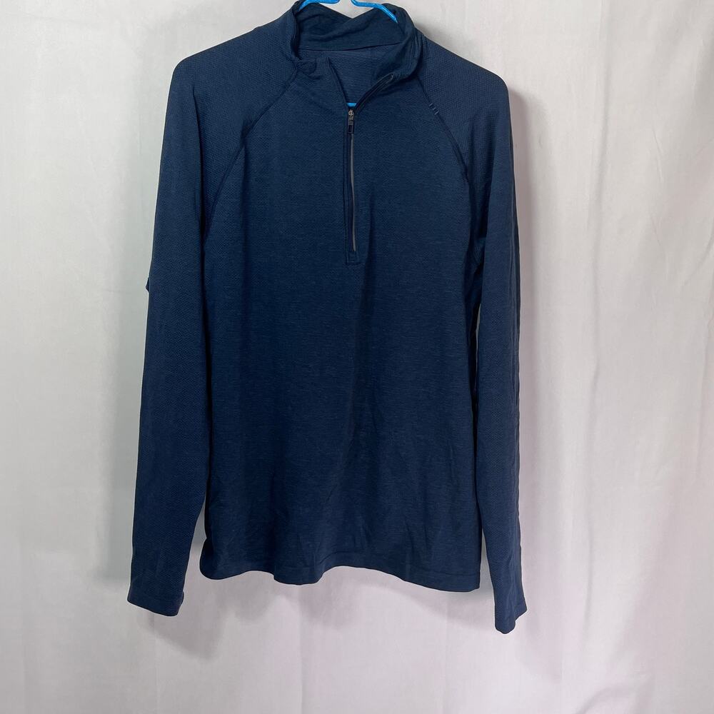 Lululemon Men's Long Sleeve Metal Vent 1/4 zip Shirt Size L‎